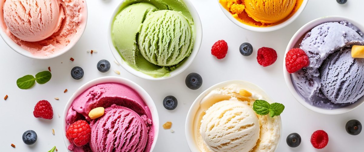 Colored ice cream
