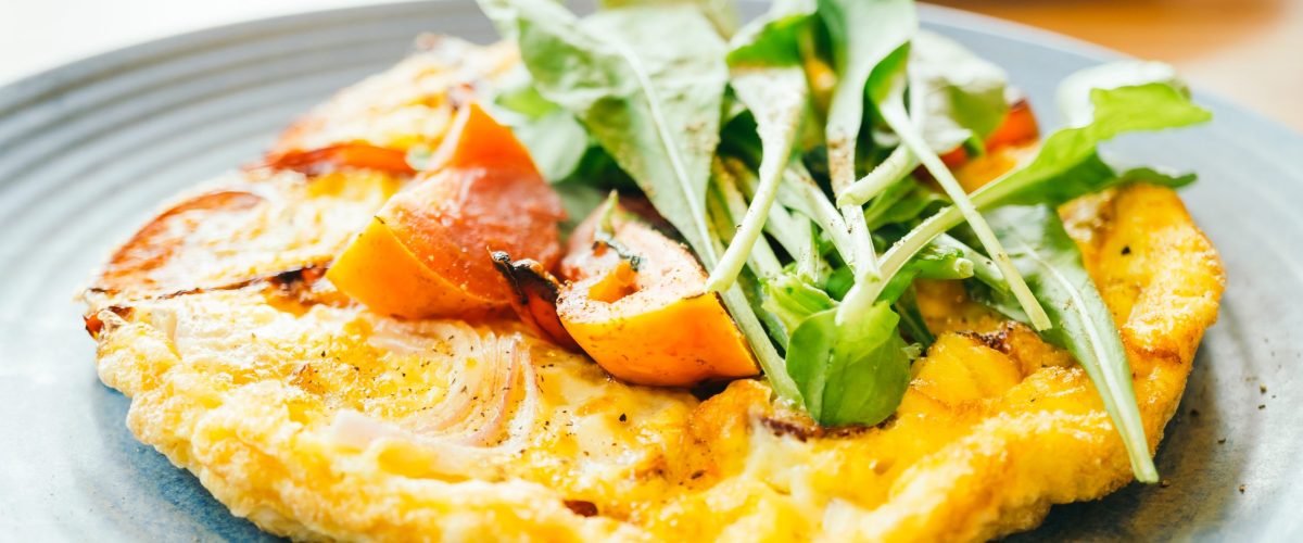 Fried eggs omelette